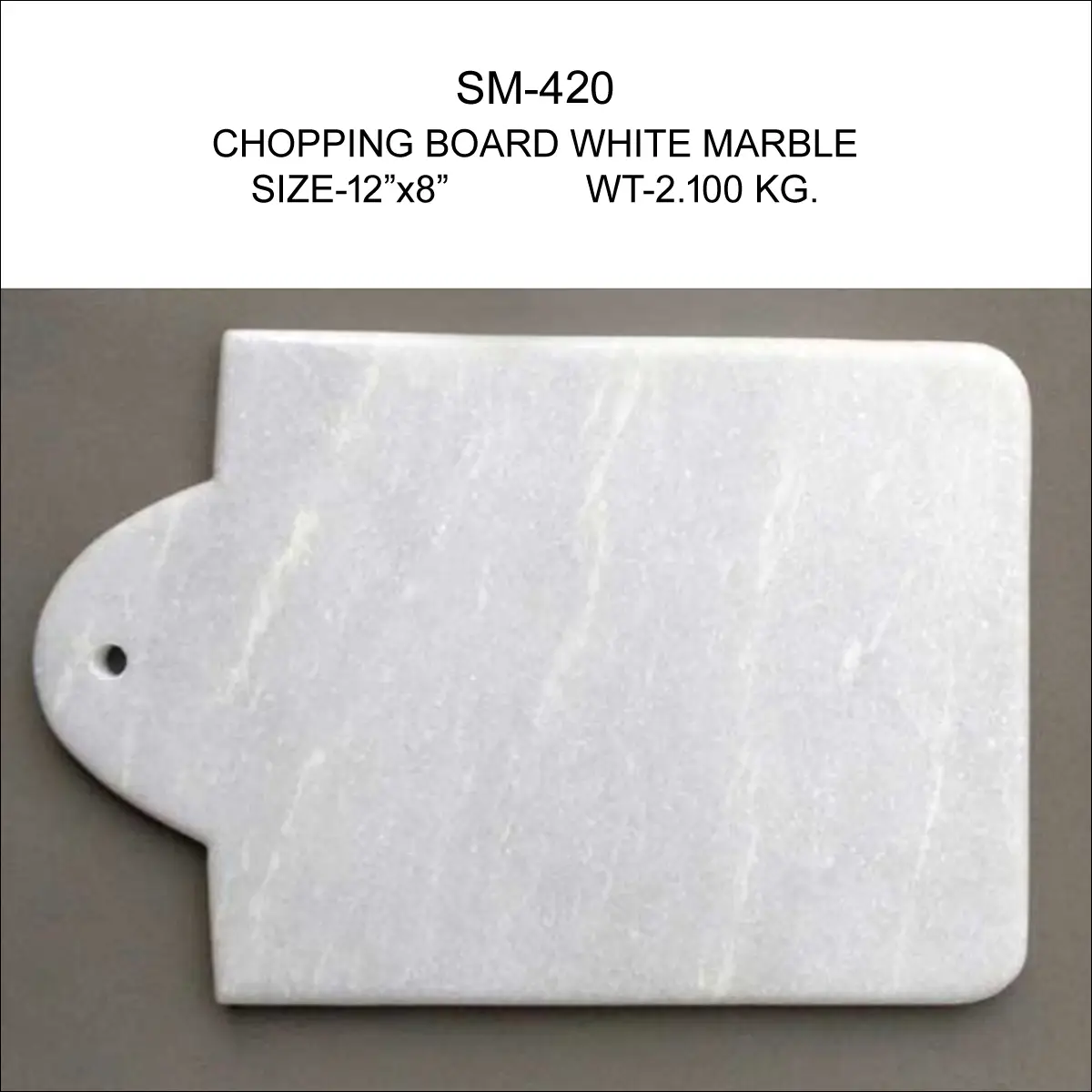 CHOPPING BOARD WHITE MARBLE